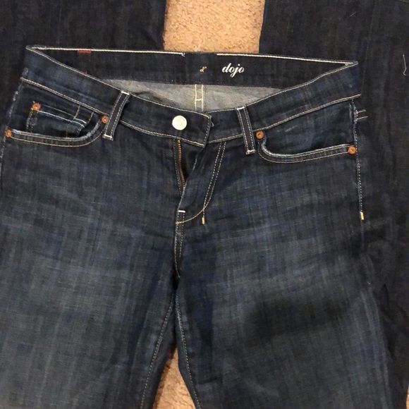 7FAMK White Stitch/ Dark Wash DOJO 28x30 - Picture 4 of 5